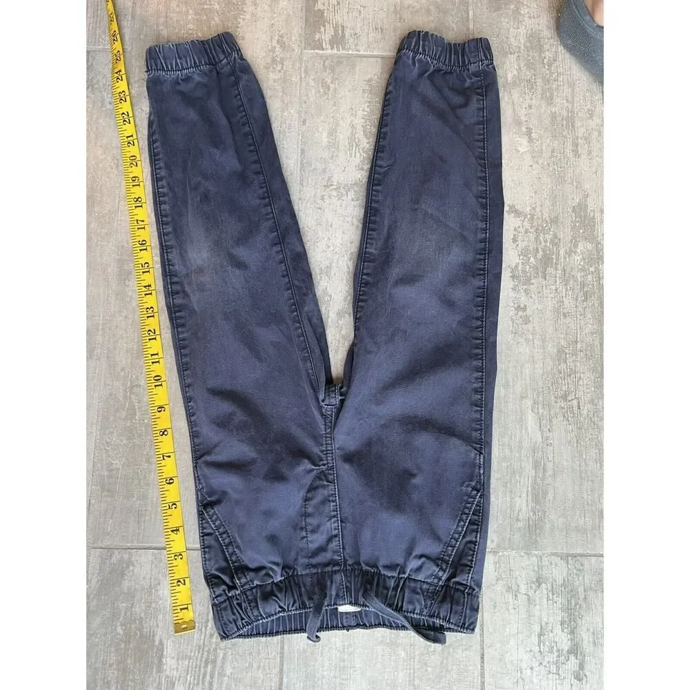 Baby Gap Basic Khaki Navy Blue Jogger Elastic Waist Casual Everyday Pant Chino 5